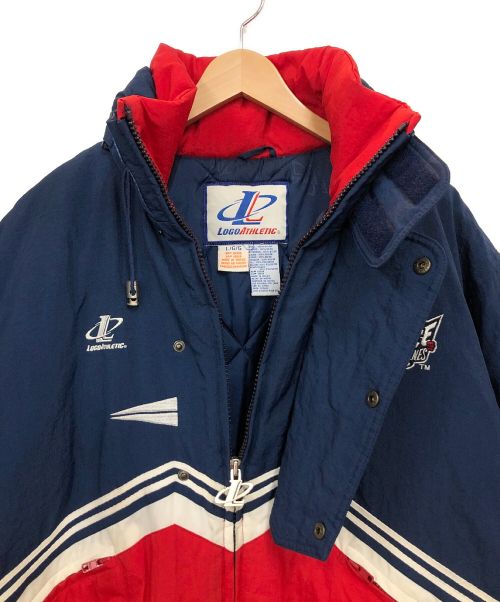 LOGO ATHLETIC（ロゴアスレチック）LOGO ATHLETIC (ロゴアスレチック) ナイロンジャケット ブルー×レッド サイズ:Lの古着・服飾アイテム