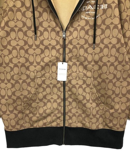 COACH（コーチ）COACH (コーチ) ジップパーカー ブラウン サイズ:L 未使用品の古着・服飾アイテム