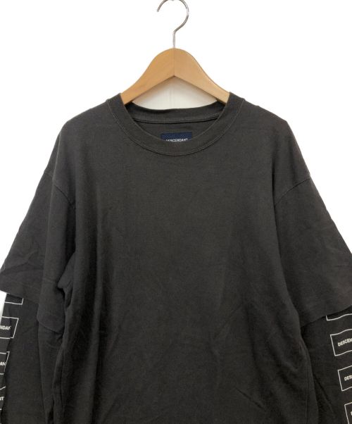 DESCENDANT（ディセンダント）DESCENDANT (ディセンダント) レイヤードカットソー ブラック サイズ:1の古着・服飾アイテム