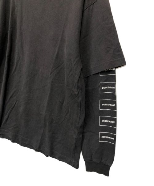 DESCENDANT（ディセンダント）DESCENDANT (ディセンダント) レイヤードカットソー ブラック サイズ:1の古着・服飾アイテム