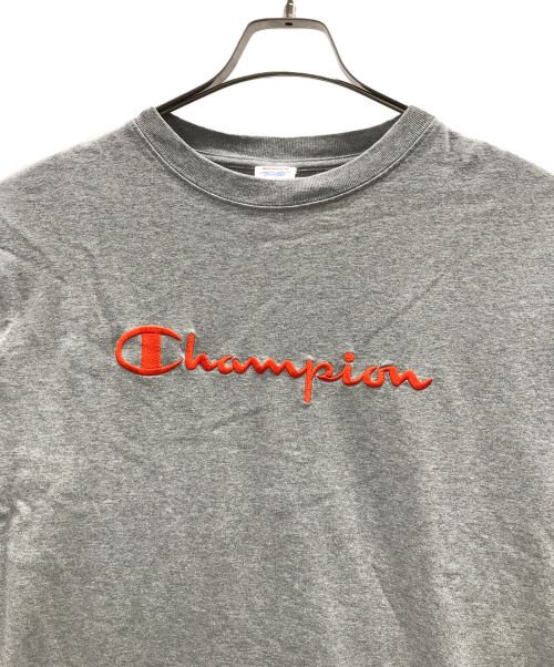 Champion（チャンピオン）Champion (チャンピオン) ロングスリーブTシャツワンピース グレー サイズ:Mの古着・服飾アイテム