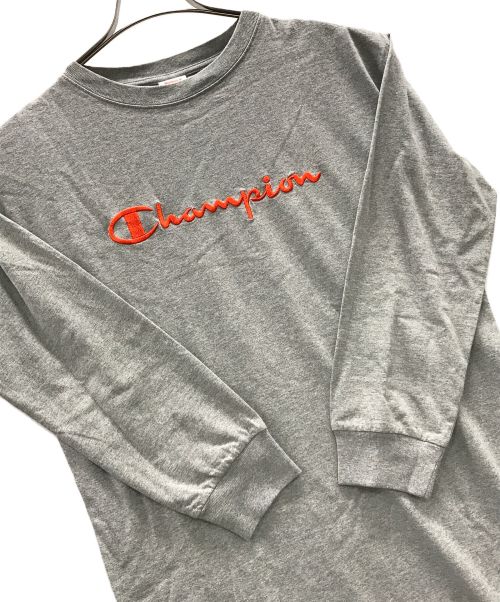 Champion（チャンピオン）Champion (チャンピオン) ロングスリーブTシャツワンピース グレー サイズ:Mの古着・服飾アイテム