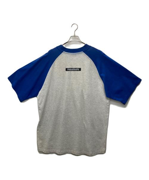 paragraph（パラグラフ）Paragraph (パラグラフ) ラグランTシャツ ブルー×グレー サイズ:不明の古着・服飾アイテム