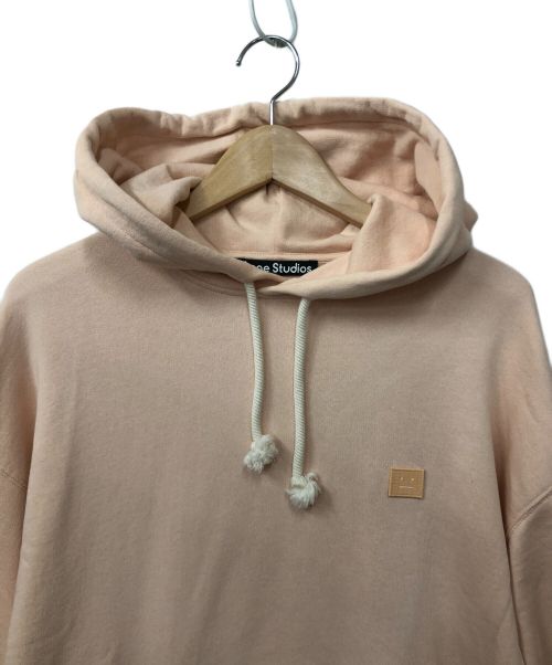 Acne studios（アクネ ストゥディオス）Acne studios (アクネ ストゥディオス) フェイス ロゴ パッチ パーカー ピンク サイズ:Sの古着・服飾アイテム