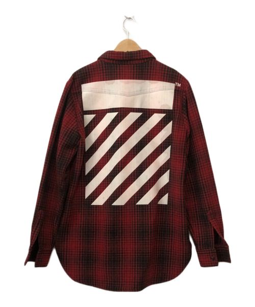 OFFWHITE（オフホワイト）OFFWHITE (オフホワイト) チェックジャケット レッド×ブラック サイズ:Mの古着・服飾アイテム