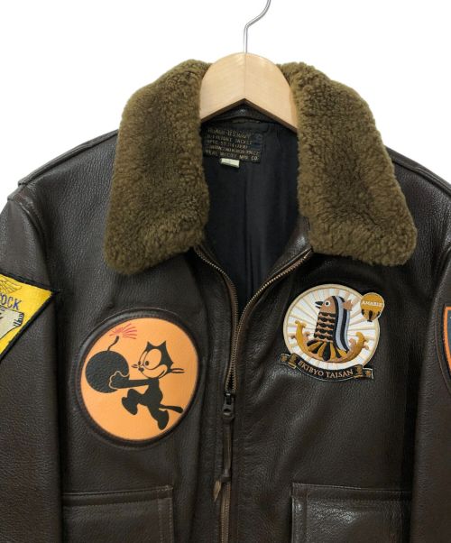 THE REAL McCOY'S（ザ・リアルマッコイズ）THE REAL McCOY'S (ザ・リアルマッコイズ) G-1フライトジャケット ブラウン サイズ:42の古着・服飾アイテム