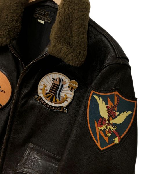 THE REAL McCOY'S（ザ・リアルマッコイズ）THE REAL McCOY'S (ザ・リアルマッコイズ) G-1フライトジャケット ブラウン サイズ:42の古着・服飾アイテム