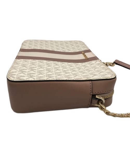 MICHAEL KORS（マイケルコース）MICHAEL KORS (マイケルコース) ショルダーバッグ ホワイト×ピンクの古着・服飾アイテム
