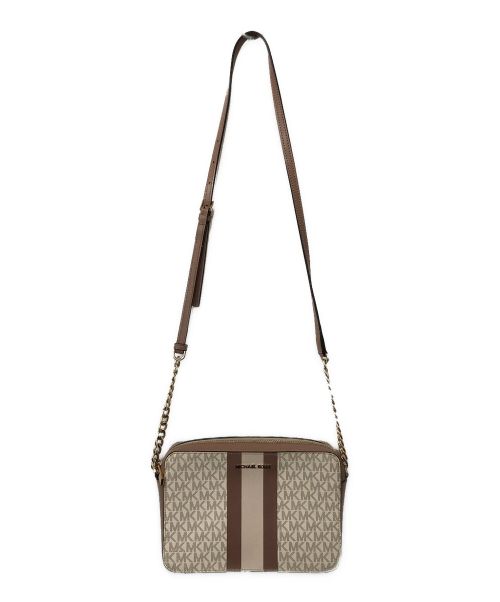 MICHAEL KORS（マイケルコース）MICHAEL KORS (マイケルコース) ショルダーバッグ ホワイト×ピンクの古着・服飾アイテム