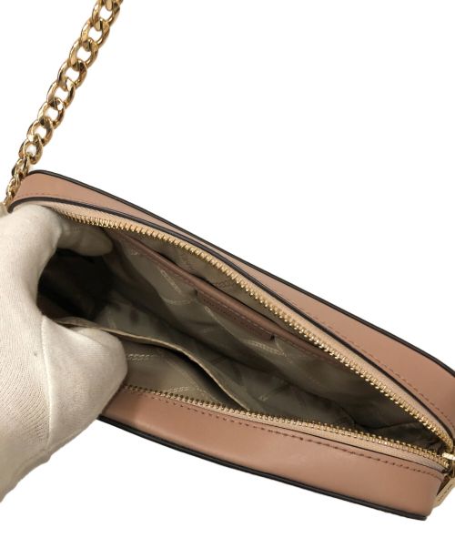 MICHAEL KORS（マイケルコース）MICHAEL KORS (マイケルコース) ショルダーバッグ ホワイト×ピンクの古着・服飾アイテム