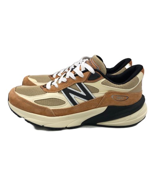 NEW BALANCE（ニューバランス）NEW BALANCE (ニューバランス) スニーカー ベージュ×オレンジ サイズ:27.5の古着・服飾アイテム