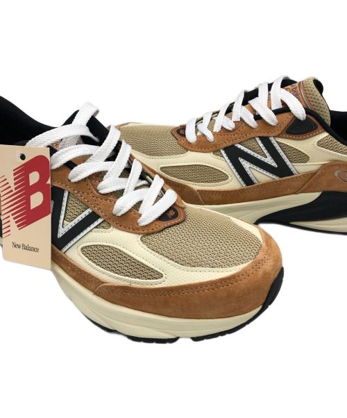 NEW BALANCE（ニューバランス）NEW BALANCE (ニューバランス) スニーカー ベージュ×オレンジ サイズ:27.5の古着・服飾アイテム