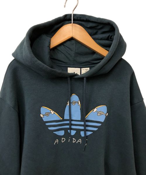 adidas（アディダス）adidas (アディダス) プルオーバーパーカー ネイビー サイズ:J50の古着・服飾アイテム