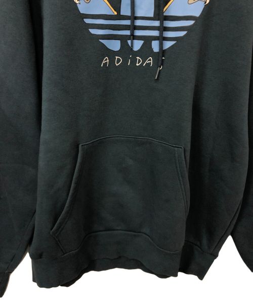 adidas（アディダス）adidas (アディダス) プルオーバーパーカー ネイビー サイズ:J50の古着・服飾アイテム