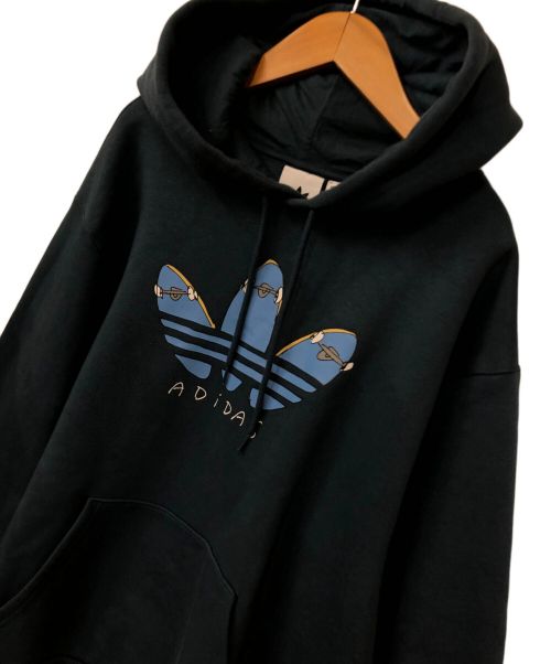 adidas（アディダス）adidas (アディダス) プルオーバーパーカー ネイビー サイズ:J50の古着・服飾アイテム