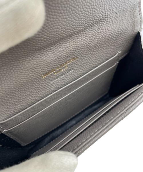 Saint Laurent Paris（サンローランパリ）Saint Laurent Paris (サンローランパリ) 名刺入れ グレージュの古着・服飾アイテム