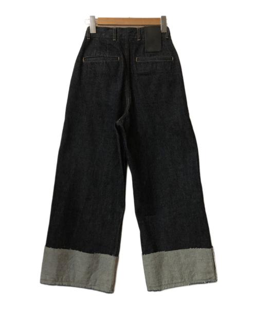 LIVINGTONE（リヴィントーン）LIVINGTONE (リヴィントーン) カットオフデニムパンツ ネイビー サイズ:34の古着・服飾アイテム