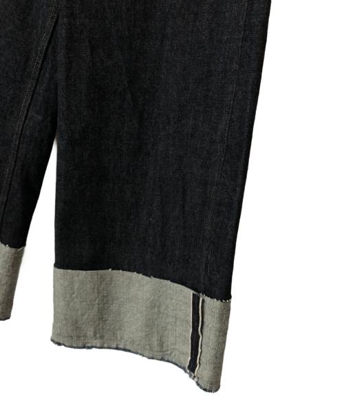 LIVINGTONE（リヴィントーン）LIVINGTONE (リヴィントーン) カットオフデニムパンツ ネイビー サイズ:34の古着・服飾アイテム