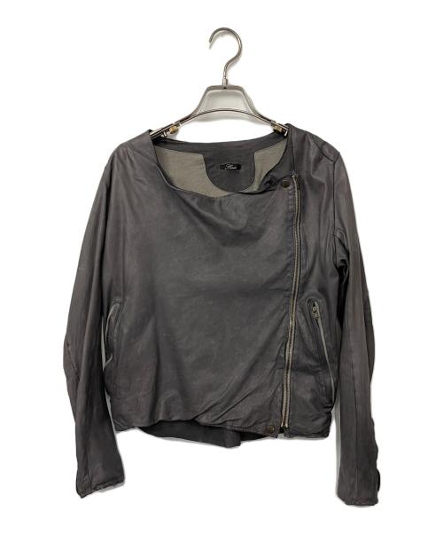 sisii（シシ）sisii (シシ) レザーライダースジャケット グレー サイズ:不明の古着・服飾アイテム