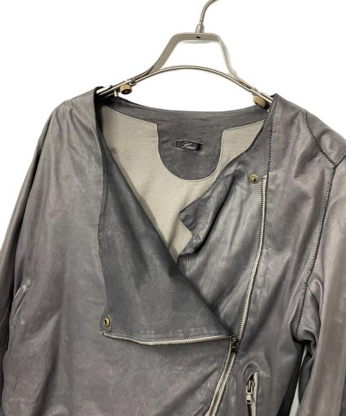 sisii（シシ）sisii (シシ) レザーライダースジャケット グレー サイズ:不明の古着・服飾アイテム