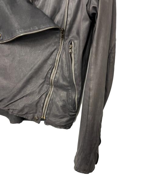 sisii（シシ）sisii (シシ) レザーライダースジャケット グレー サイズ:不明の古着・服飾アイテム