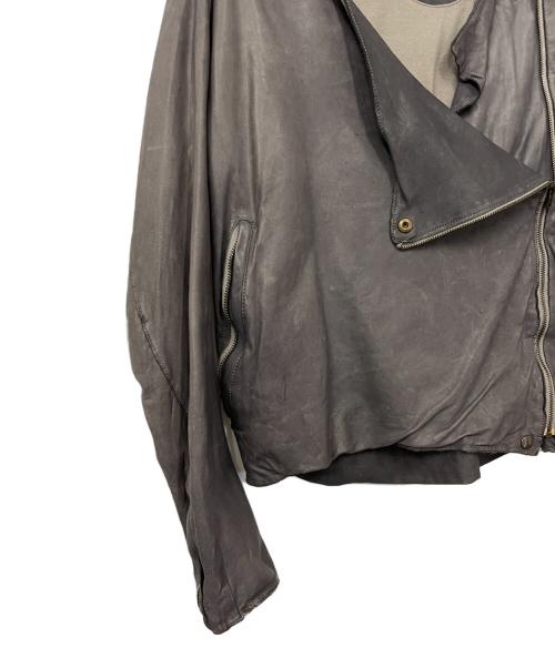 sisii（シシ）sisii (シシ) レザーライダースジャケット グレー サイズ:不明の古着・服飾アイテム
