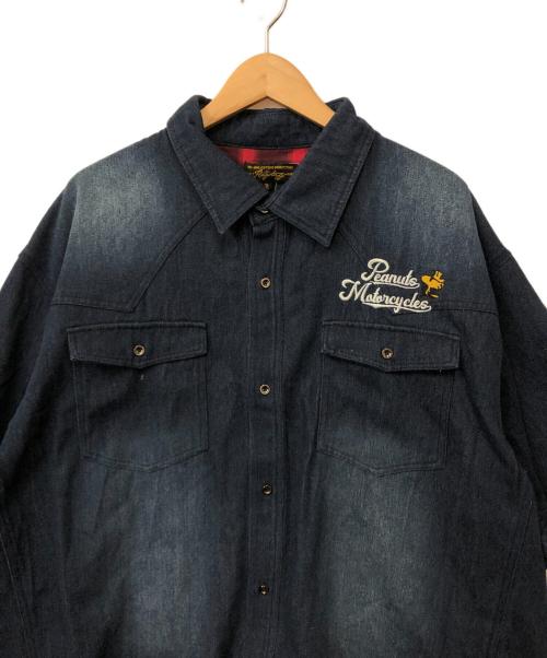 FLAG STAFF（フラグスタッフ）FLAG STAFF (フラグスタッフ) PEANUTS (ピーナッツ) 半袖シャツ ネイビー サイズ:3Lの古着・服飾アイテム