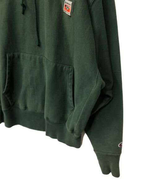 Champion REVERSE WEAVE（チャンピオン リバース ウィーブ）Champion REVERSE WEAVE (チャンピオン リバース ウィーブ) プルオーバーパーカー グリーン サイズ:XLの古着・服飾アイテム