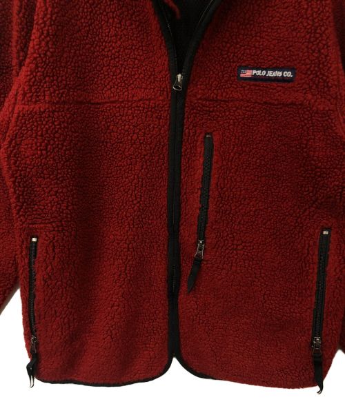 POLO JEANS CO.（ポロジーンズカンパニー）POLO JEANS CO. (ポロジーンズカンパニー) フリースジャケット レッド サイズ:Sの古着・服飾アイテム