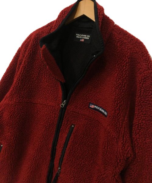POLO JEANS CO.（ポロジーンズカンパニー）POLO JEANS CO. (ポロジーンズカンパニー) フリースジャケット レッド サイズ:Sの古着・服飾アイテム