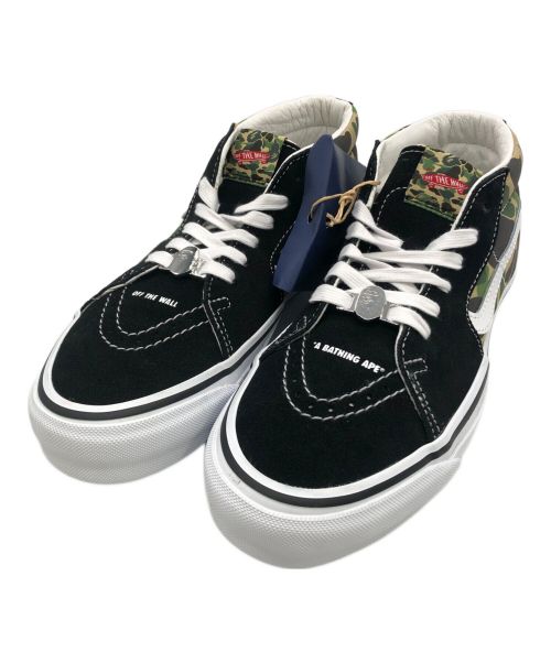 VANS（ヴァンズ）VANS (バンズ) A BATHING APE (アベイシングエイプ) スニーカー グリーン×ブラック サイズ:26の古着・服飾アイテム