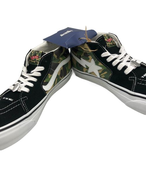 VANS（ヴァンズ）VANS (バンズ) A BATHING APE (アベイシングエイプ) スニーカー グリーン×ブラック サイズ:26の古着・服飾アイテム