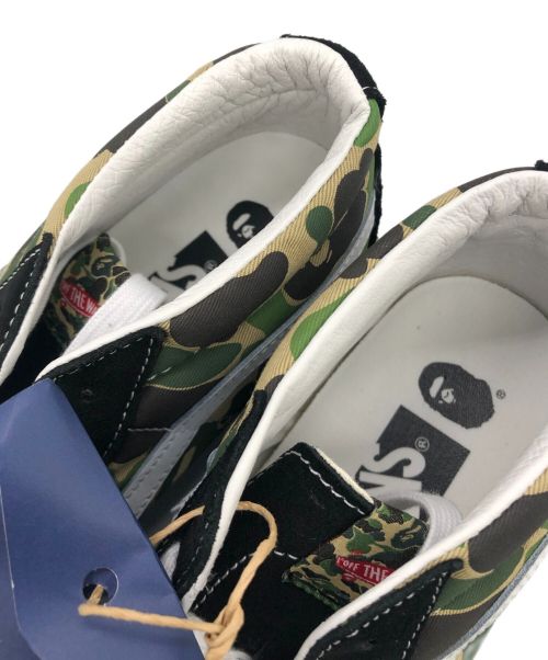 VANS（ヴァンズ）VANS (バンズ) A BATHING APE (アベイシングエイプ) スニーカー グリーン×ブラック サイズ:26の古着・服飾アイテム