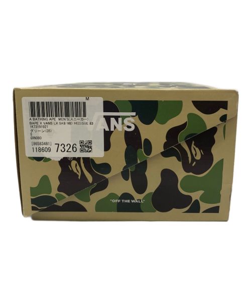 VANS（ヴァンズ）VANS (バンズ) A BATHING APE (アベイシングエイプ) スニーカー グリーン×ブラック サイズ:26の古着・服飾アイテム