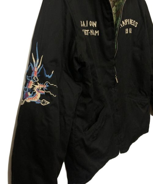 東洋エンタープライズ（トウヨウエンタープライズ）東洋エンタープライズ (トウヨウエンタープライズ) リバーシブルジャケット ブラック×オリーブ サイズ:Lの古着・服飾アイテム