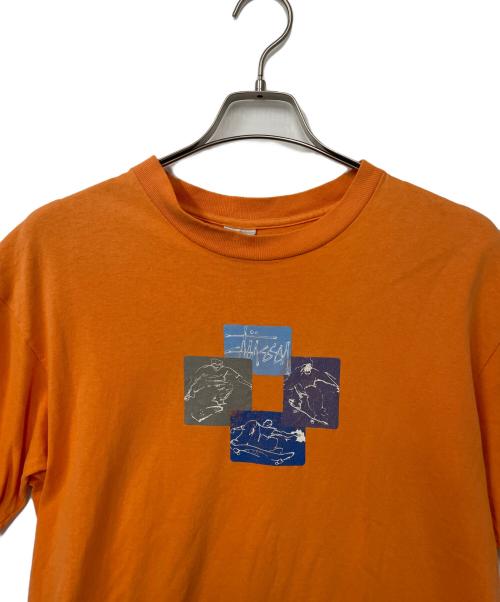 stussy（ステューシー）stussy (ステューシー) Tシャツ オレンジ サイズ:Lの古着・服飾アイテム