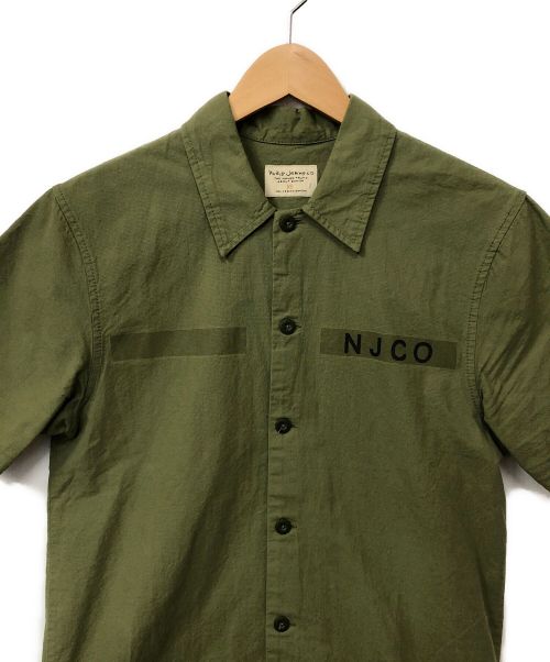 NUDIE JEANS（ヌーディー・ジーンズ）NUDIE JEANS (ヌーディー・ジーンズ) 半袖シャツ オリーブ サイズ:XSの古着・服飾アイテム
