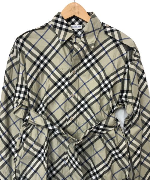 BURBERRY（バーバリー）BURBERRY (バーバリー) シャツワンピース グレー サイズ:38の古着・服飾アイテム
