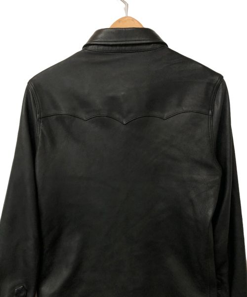 FINECREEK&CO（ファインクリークアンドコー）FINECREEK&CO (ファインクリーク) レザーシャツ ブラック サイズ:36の古着・服飾アイテム