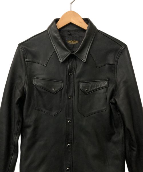 FINECREEK&CO（ファインクリークアンドコー）FINECREEK&CO (ファインクリーク) レザーシャツ ブラック サイズ:36の古着・服飾アイテム
