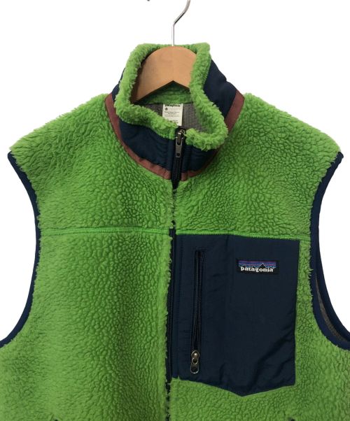 Patagonia（パタゴニア）Patagonia (パタゴニア) クラシックレトロベスト グリーン×ネイビー サイズ:Sの古着・服飾アイテム