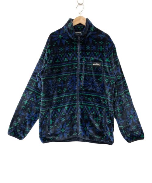 WILD THINGS（ワイルドシングス）WILD THINGS (ワイルドシングス) フリースジャケット ネイビー×グリーン サイズ:Mの古着・服飾アイテム