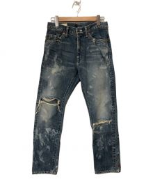 SEVESKIG（セヴシグ）の古着「ダメージデニムパンツ」｜インディゴ