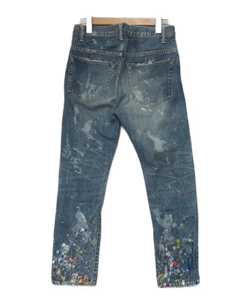 SEVESKIG（セヴシグ）SEVESKIG (セヴシグ) ダメージデニムパンツ インディゴ サイズ:Sの古着・服飾アイテム