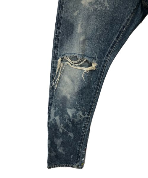 SEVESKIG（セヴシグ）SEVESKIG (セヴシグ) ダメージデニムパンツ インディゴ サイズ:Sの古着・服飾アイテム