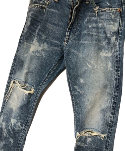 SEVESKIG（セヴシグ）SEVESKIG (セヴシグ) ダメージデニムパンツ インディゴ サイズ:Sの古着・服飾アイテム