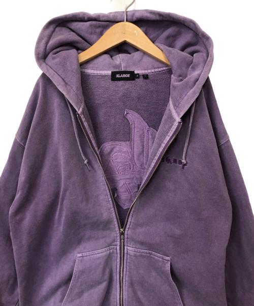 X-LARGE（エクストララージ）X-LARGE (エクストララージ) ジップパーカー パープル サイズ:Mの古着・服飾アイテム