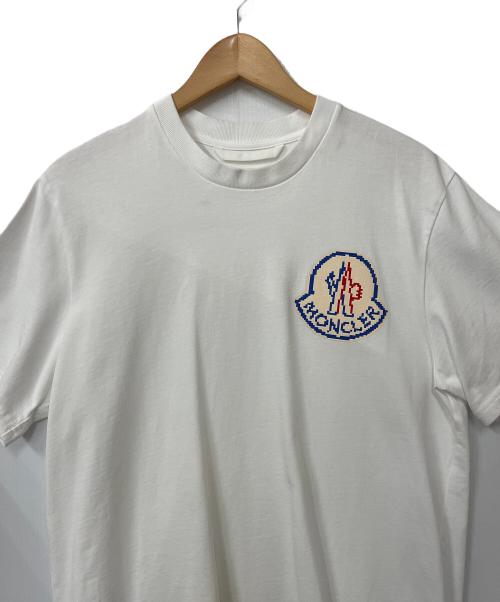 MONCLER（モンクレール）MONCLER (モンクレール) ロゴTシャツ ホワイト サイズ:Mの古着・服飾アイテム