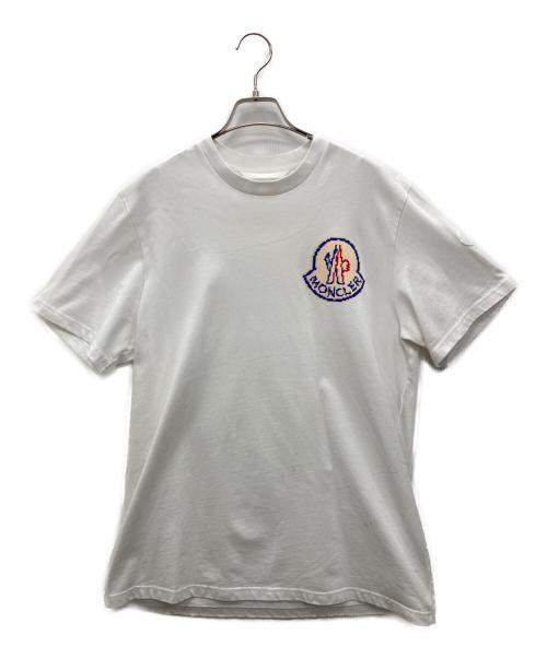 MONCLER（モンクレール）MONCLER (モンクレール) ロゴTシャツ ホワイト サイズ:Mの古着・服飾アイテム