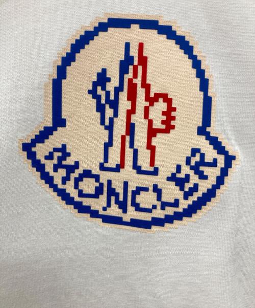 MONCLER（モンクレール）MONCLER (モンクレール) ロゴTシャツ ホワイト サイズ:Mの古着・服飾アイテム